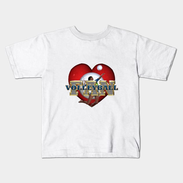 I Heart Volleyball Kids T-Shirt by teepossible